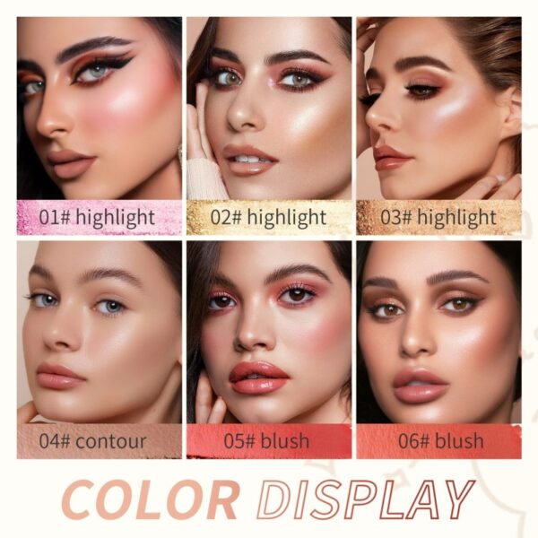 Blush maquiagem, creme Due bronzer nariz e sombra highlighter, contorno shimmer - Image 2