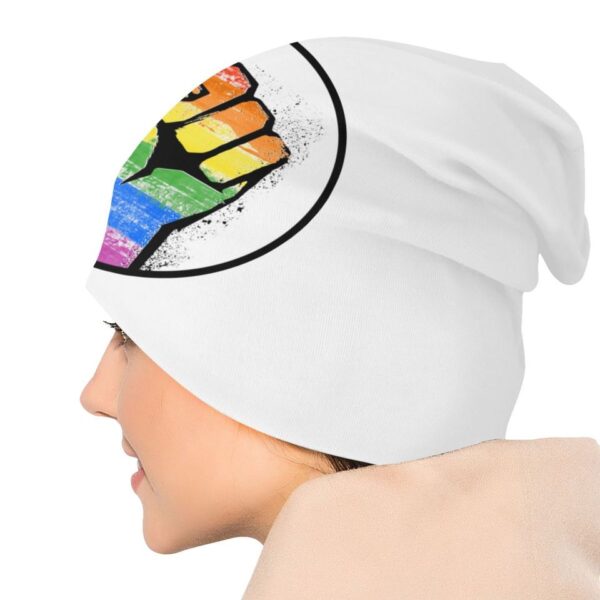 Touca-Lgbt resistência punho skullies gorros hip hop outono inverno unissex bandeira boné adulto. - Image 5