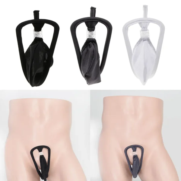 Cuecas masculina invisíveis, LGBTQ, cueca regata com cordão em c, lingerie erótica e confortável, tangas sexy para homens - Image 3