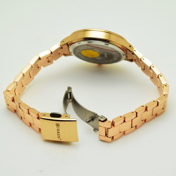 Relógios de pulso feminino, Curren, aço inoxidável, ouro rosa, luxo, moda, para as mulheres - Image 13