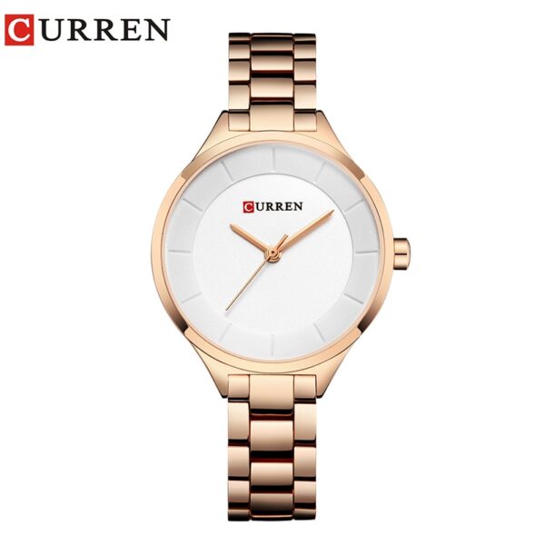 Relógios de pulso feminino, Curren, aço inoxidável, ouro rosa, luxo, moda, para as mulheres - Image 10