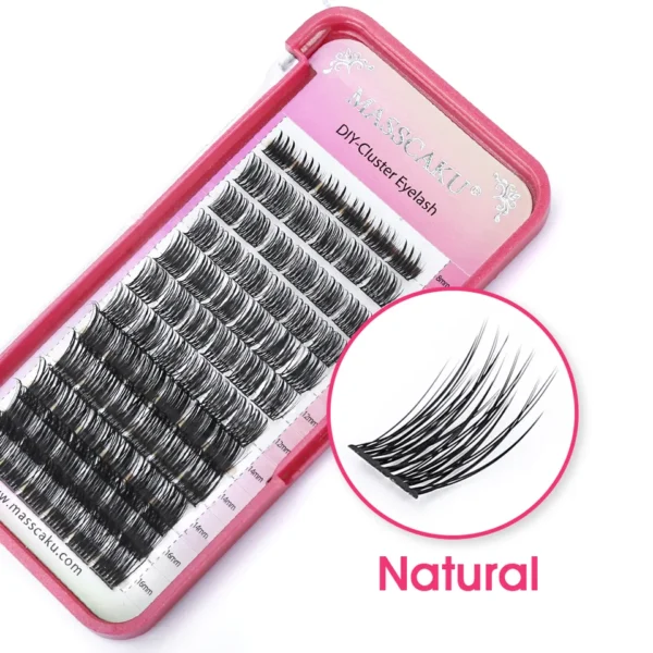 Cílios postiço extensão, segmentado, MASSCAKU-Segmentado, feixes falsos, Natural russo, Faux Mink, Maquiagem Cílios, 72Volume, Cluster DIY - Image 3