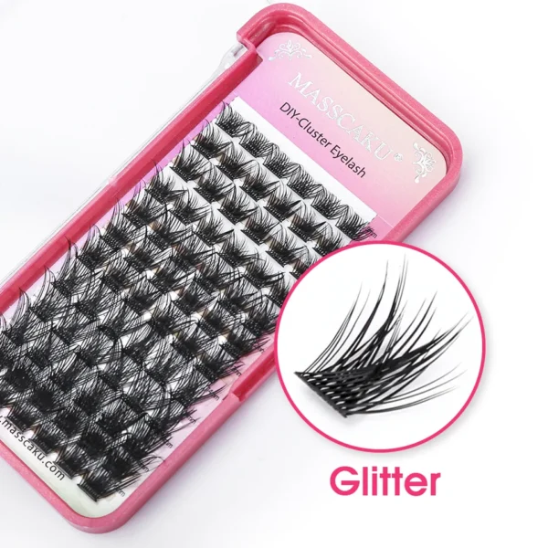 Cílios postiço extensão, segmentado, MASSCAKU-Segmentado, feixes falsos, Natural russo, Faux Mink, Maquiagem Cílios, 72Volume, Cluster DIY - Image 7