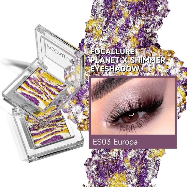Sombra para olhos-Paleta-Focallure-Sombra Diamante Impermeável, Longlasting, 6 Cores, Glitter, Sombra Brilhante, Pó Highlighter. - Image 9