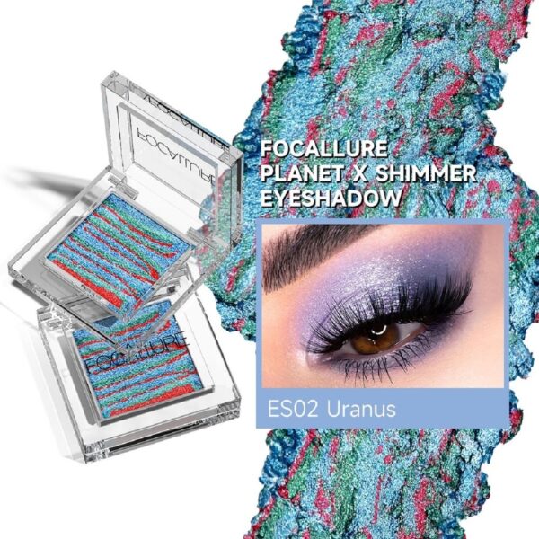 Sombra para olhos-Paleta-Focallure-Sombra Diamante Impermeável, Longlasting, 6 Cores, Glitter, Sombra Brilhante, Pó Highlighter. - Image 6