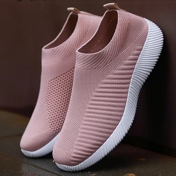 Sapatos rasos elásticos respiráveis para mulheres, tênis leves, calçados esportivos, primavera e verão - Image 4