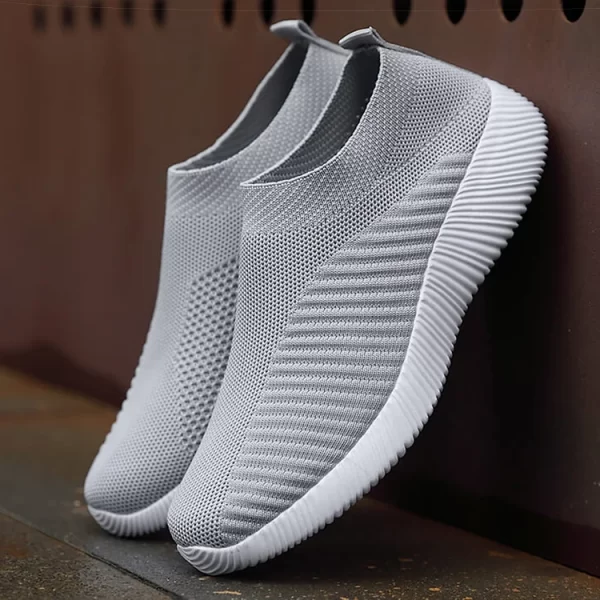 Sapatos rasos elásticos respiráveis para mulheres, tênis leves, calçados esportivos, primavera e verão - Image 7