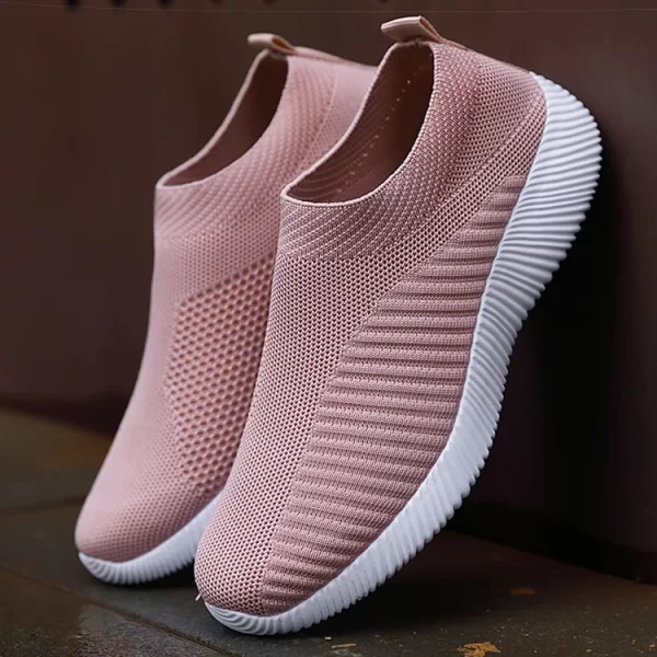 Sapatos rasos elásticos respiráveis para mulheres, tênis leves, calçados esportivos, primavera e verão - Image 8