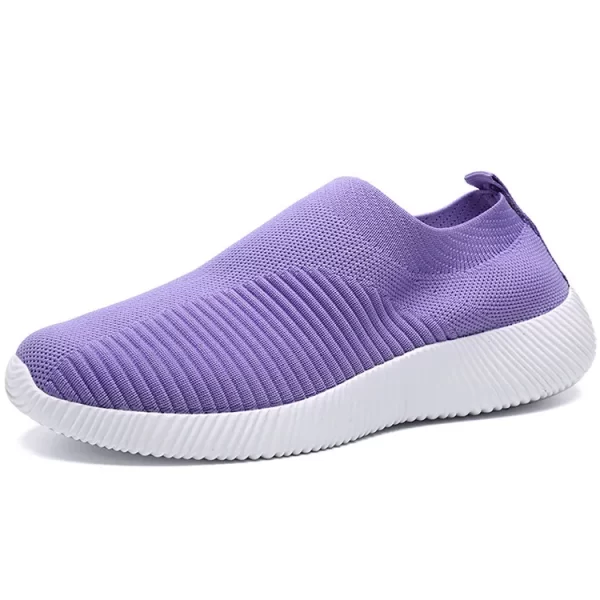 Sapatos rasos elásticos respiráveis para mulheres, tênis leves, calçados esportivos, primavera e verão - Image 12