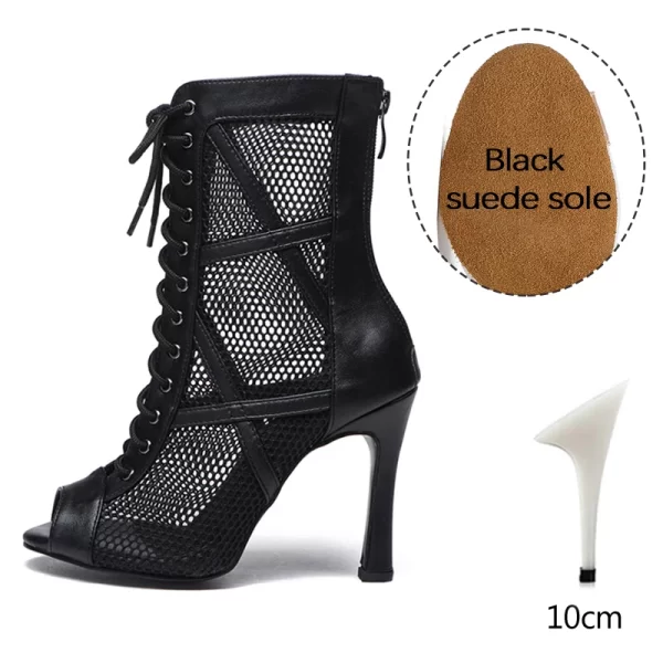 Sapatos de dança latina feminino, DKZSYIM-Estiletes Sexy, Botas Tango Mesh, Sapatos de Dança Feminina, Salsa e Salão de Baile - Image 8
