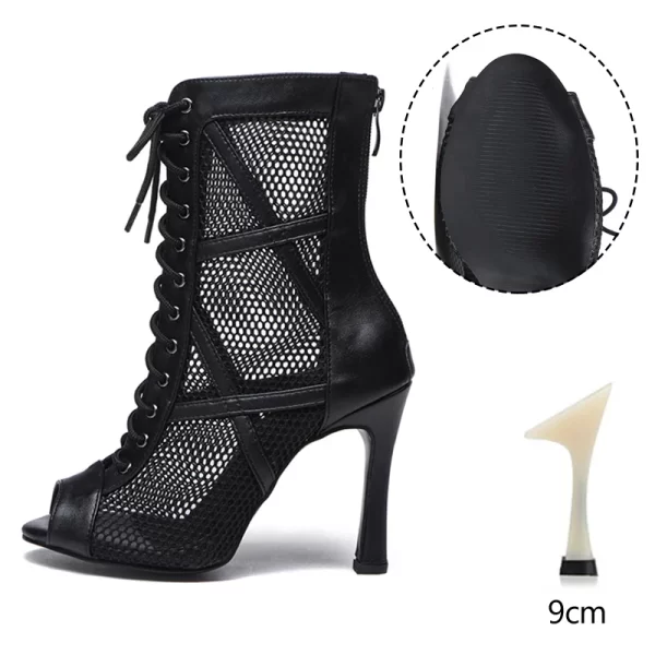 Sapatos de dança latina feminino, DKZSYIM-Estiletes Sexy, Botas Tango Mesh, Sapatos de Dança Feminina, Salsa e Salão de Baile - Image 14