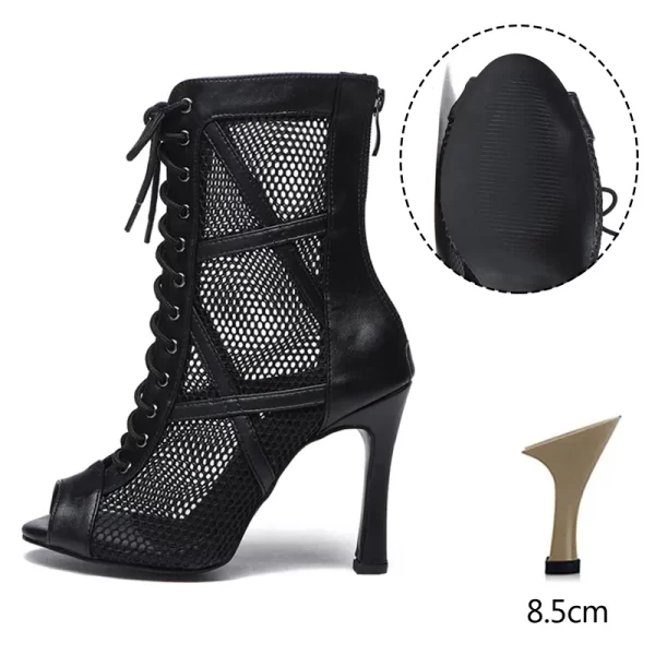 Sapatos de dança latina feminino, DKZSYIM-Estiletes Sexy, Botas Tango Mesh, Sapatos de Dança Feminina, Salsa e Salão de Baile - Image 15