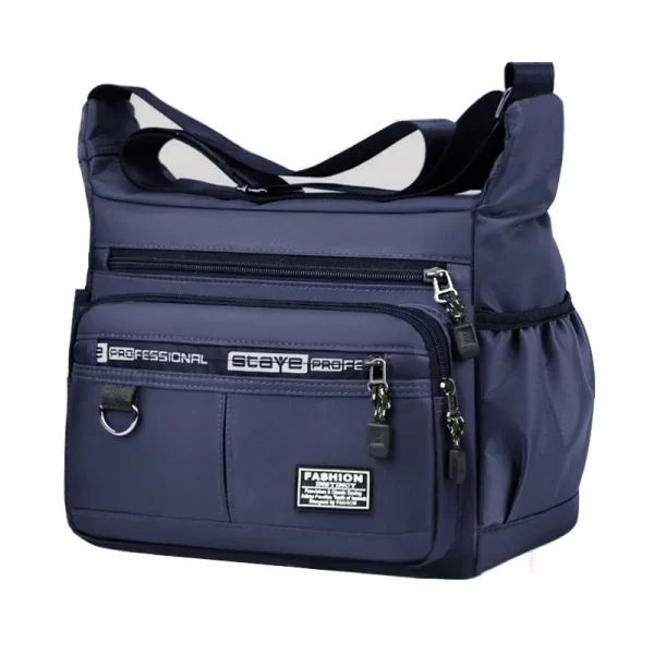 Bolsa de ombro impermeável masculina Oxford, bolsa esportiva crossbody, vários bolsos, grande capacidade, comercial - Image 6