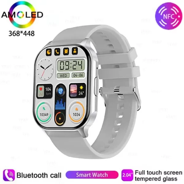 Relógio de pulso, smartwatch Ultra HD para Huawei e Xiaomi, IP68 Impermeável, Chamada Bluetooth, Bateria Grande, Monitor de Pressão Arterial, 260mAh, 2.01 ", Novo - Image 8