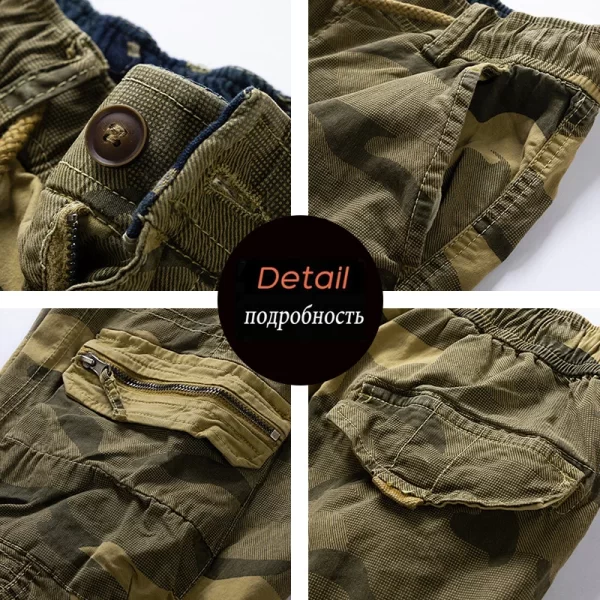 Bermudas / Calções de algodão masculino, calções de camuflagem, roupa masculina, Bermuda casual, jogger praia, verão, novo - Image 6
