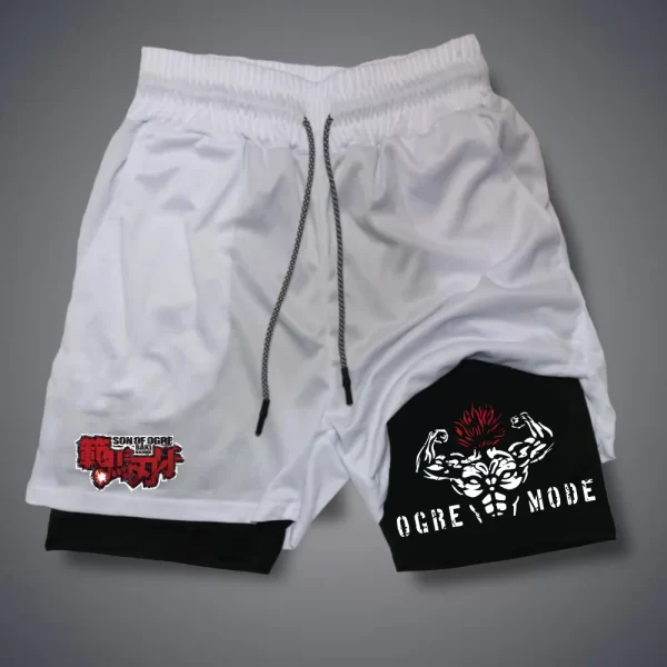 Shorts masculino, Anime Baki Hanma, com deck duplo, calça curta 2 em 1, secagem rápida, roupas esportivas para jogging, academia, fitness, corrida, verão - Image 11