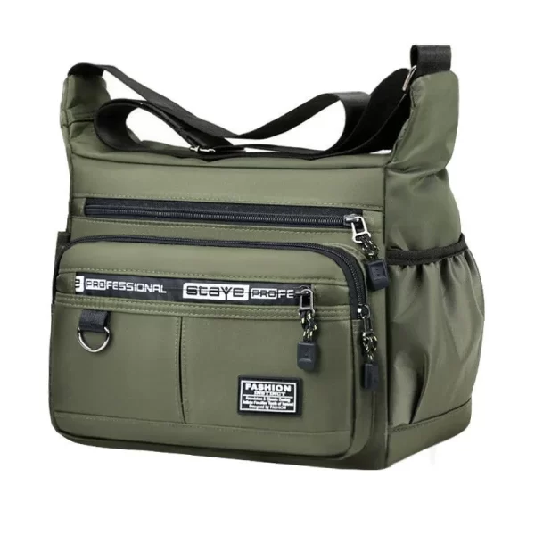 Bolsa de ombro impermeável masculina Oxford, bolsa esportiva crossbody, vários bolsos, grande capacidade, comercial - Image 8