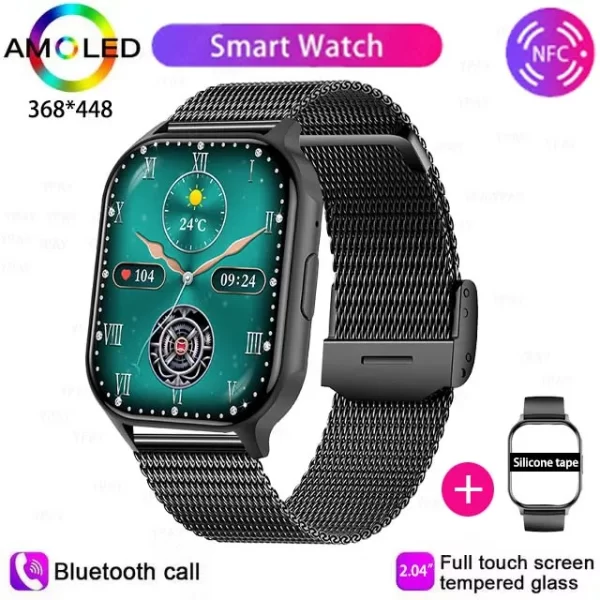 Relógio de pulso, smartwatch Ultra HD para Huawei e Xiaomi, IP68 Impermeável, Chamada Bluetooth, Bateria Grande, Monitor de Pressão Arterial, 260mAh, 2.01 ", Novo - Image 10