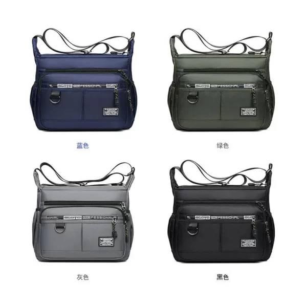 Bolsa de ombro impermeável masculina Oxford, bolsa esportiva crossbody, vários bolsos, grande capacidade, comercial - Image 4