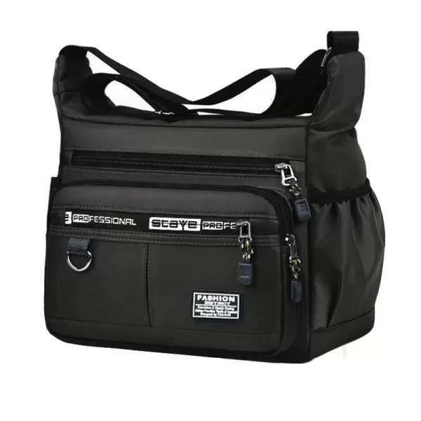 Bolsa de ombro impermeável masculina Oxford, bolsa esportiva crossbody, vários bolsos, grande capacidade, comercial - Image 5
