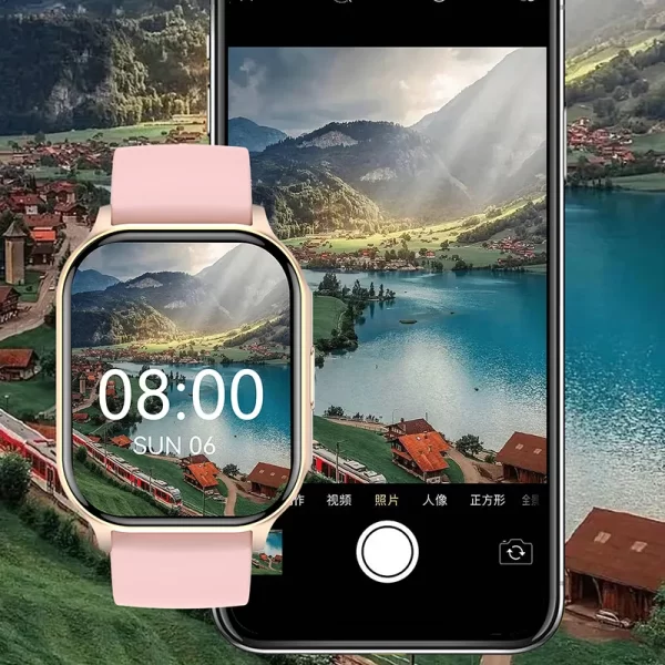 Relógio de pulso, smartwatch Ultra HD para Huawei e Xiaomi, IP68 Impermeável, Chamada Bluetooth, Bateria Grande, Monitor de Pressão Arterial, 260mAh, 2.01 ", Novo - Image 5