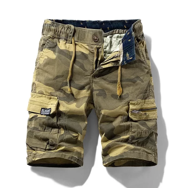 Bermudas / Calções de algodão masculino, calções de camuflagem, roupa masculina, Bermuda casual, jogger praia, verão, novo - Image 2