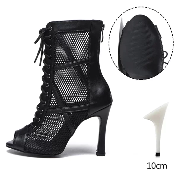Sapatos de dança latina feminino, DKZSYIM-Estiletes Sexy, Botas Tango Mesh, Sapatos de Dança Feminina, Salsa e Salão de Baile - Image 13