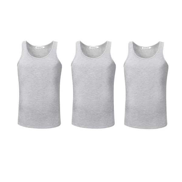 Camiseta regata masculina, Udoarts, 3 pacote modal undershirts tripulação pescoço camisetas tanque - Image 7