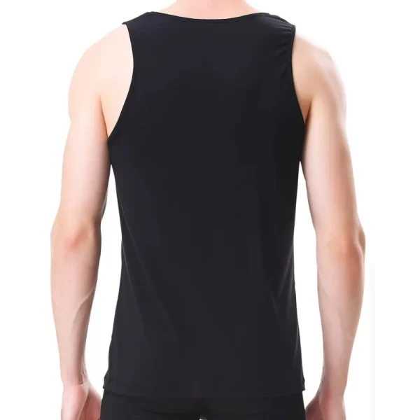Camiseta regata masculina, Udoarts, 3 pacote modal undershirts tripulação pescoço camisetas tanque - Image 4
