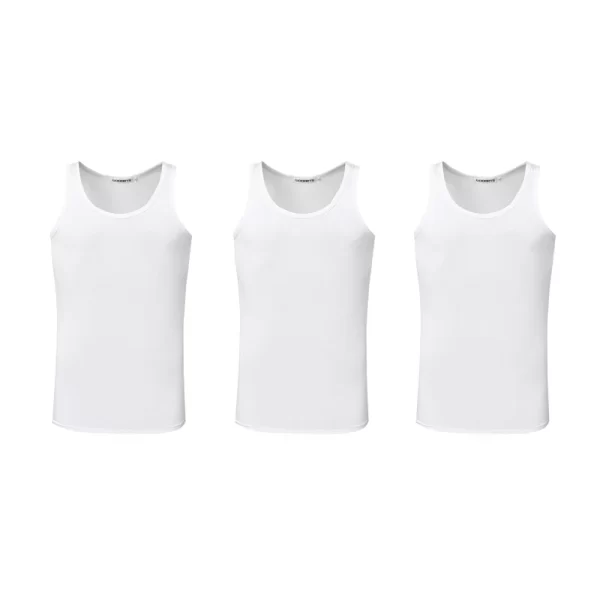 Camiseta regata masculina, Udoarts, 3 pacote modal undershirts tripulação pescoço camisetas tanque - Image 8