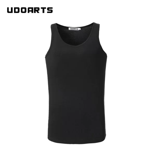 Camiseta regata masculina, Udoarts, 3 pacote modal undershirts tripulação pescoço camisetas tanque - Image 2