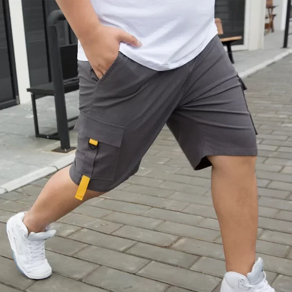 Bermuda masculina, comprimento do joelho algodão, Streetwear, bolsos laterais de carga, tamanho grande, Plus Size, 7XL, 8XL, 9XL, Verão. - Image 6
