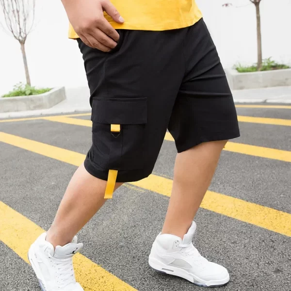 Bermuda masculina, comprimento do joelho algodão, Streetwear, bolsos laterais de carga, tamanho grande, Plus Size, 7XL, 8XL, 9XL, Verão. - Image 5