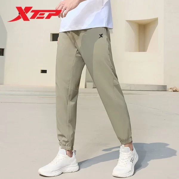 Calças soltas masculina, Xtep-Calças, esportivas tecidas, moletom à prova d'água, confortável, novo, 877229980258.