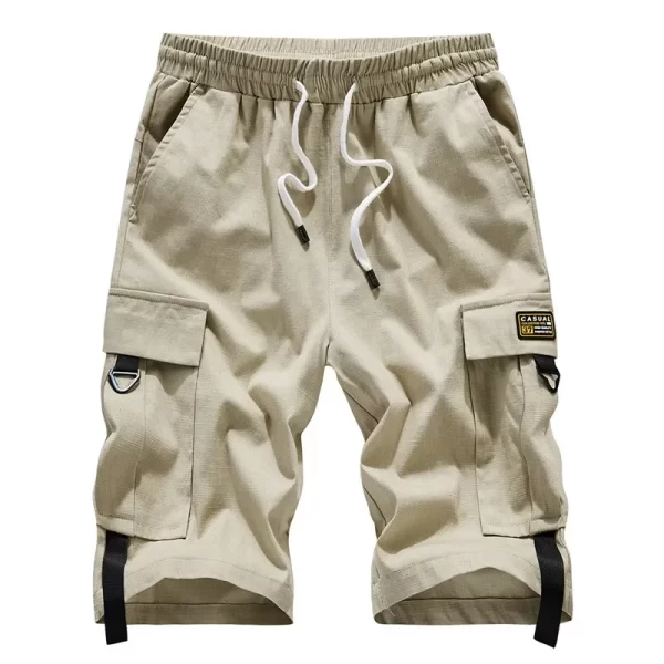 Bermuda masculina, comprimento do joelho algodão, Streetwear, bolsos laterais de carga, tamanho grande, Plus Size, 7XL, 8XL, 9XL, Verão. - Image 7