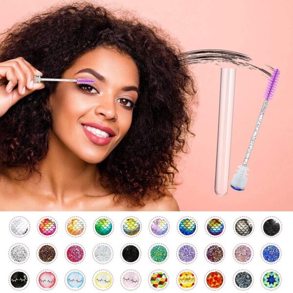 Cílios reutilizáveis escova tubo para extensão de cílios varinhas de rímel descartáveis, aplicador escovas de cílios-50/100 pçs - Image 10