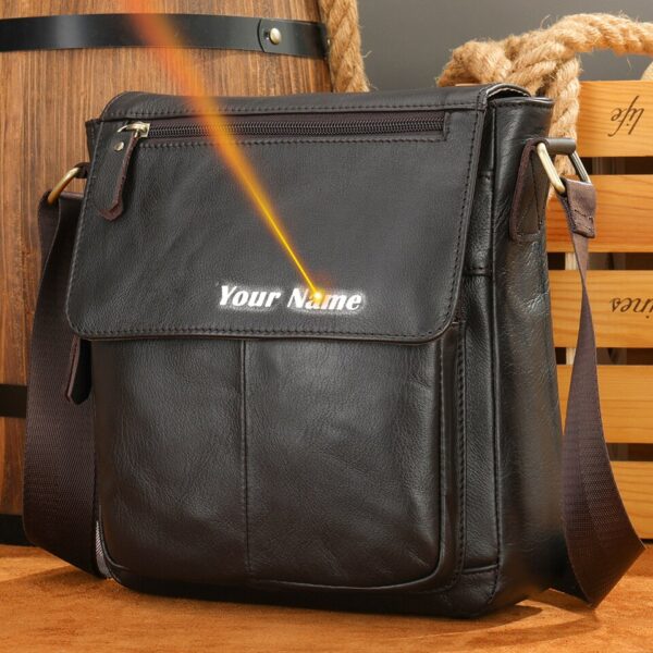 Bolsa de ombro Westal homens alta qualidade masculino, couro, crossbody  819a - Image 4