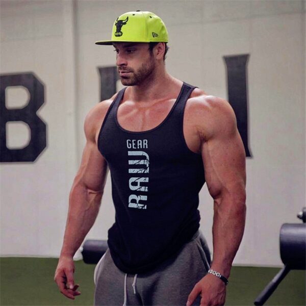 Camiseta de algodão nova tanque topos ginásio fitness colete muscular sem mangas, masculina singlet undershirt casual musculação esportes - Image 9