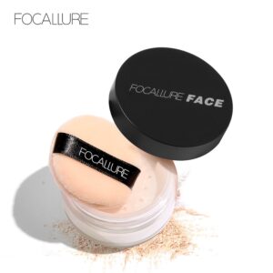 Pó Facial-Focallure 3 cores maquiagem do rosto controle de óleo, longa duração à prova d' água de maquiagem mineral