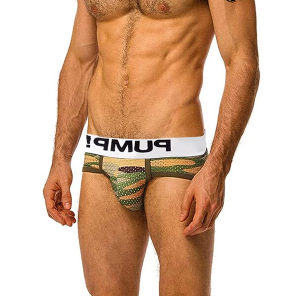 Cueca masculina nova marca modal sexy jockstrap baixa cintura briefs, gay, roupa interior - Image 25