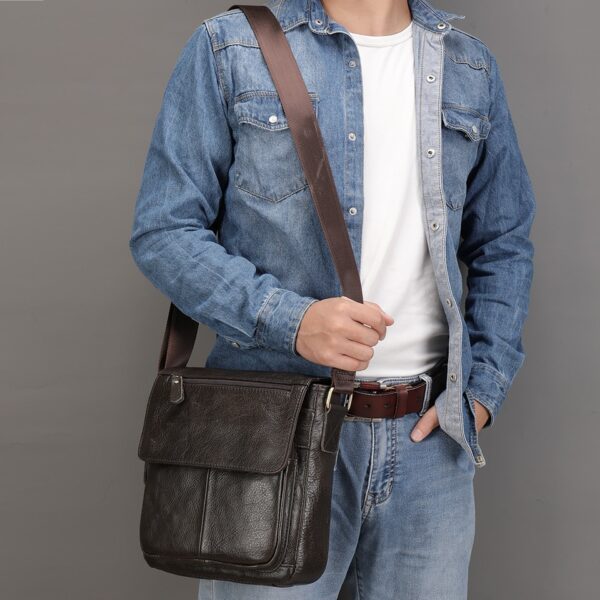 Bolsa de ombro Westal homens alta qualidade masculino, couro, crossbody  819a - Image 11
