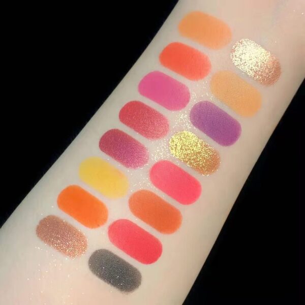 Paleta de Sombra Miss Lara, Shimmer, Glitter, Matte, Pó Pigmentado, Sombra Pressionada, Colorido, 16 Cores - Image 8