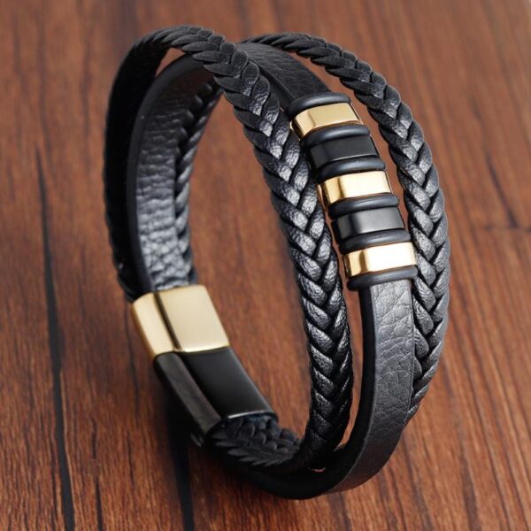 Pulseira de couro trançado à mão para homens e mulheres, cruz simples e delicada, amuletos cristãos - Image 24