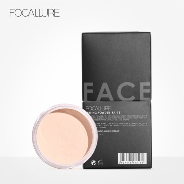 Pó Facial-Focallure 3 cores maquiagem do rosto controle de óleo, longa duração à prova d' água de maquiagem mineral - Image 8