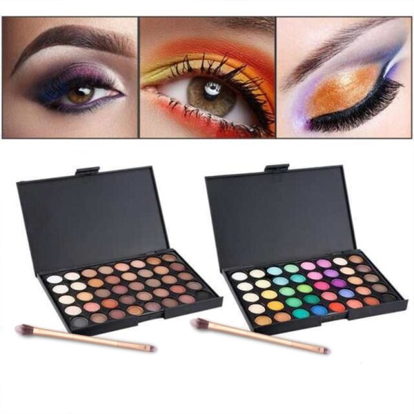 Paleta de sombra fosca impermeável, glitter, palete de maquiagem duradoura, moda shimmer, olhos de beleza feminina, 40 cores - Image 4