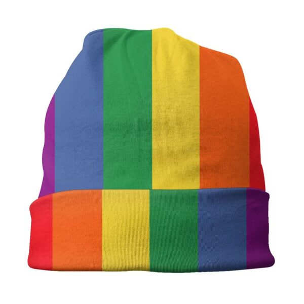 Touca Lgbt orgulho skullies beanies gay arco-íris, chapéus hip hop bonés adulto outono inverno - Image 3