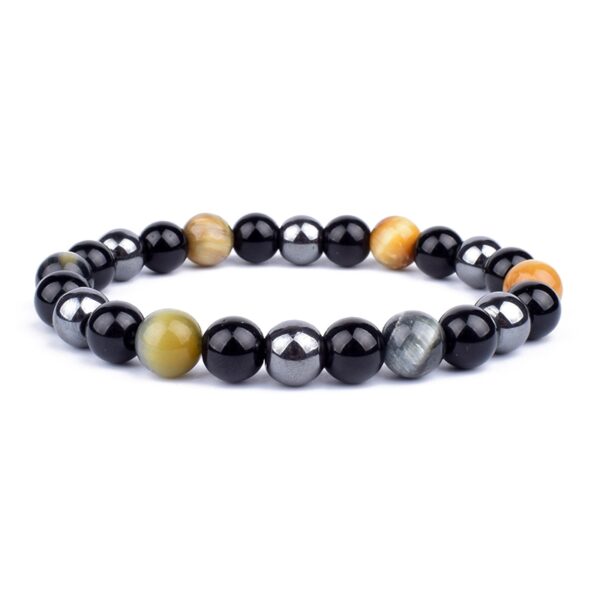 Pulseiras de Hematita Magnética para Homens e Mulheres, Tiger Eye Stone Bead, Assistência Médica, Magnet Help, Jóias para Perda de Peso, Casal, Novo - Image 4