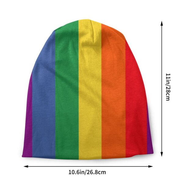 Touca Lgbt orgulho skullies beanies gay arco-íris, chapéus hip hop bonés adulto outono inverno - Image 2