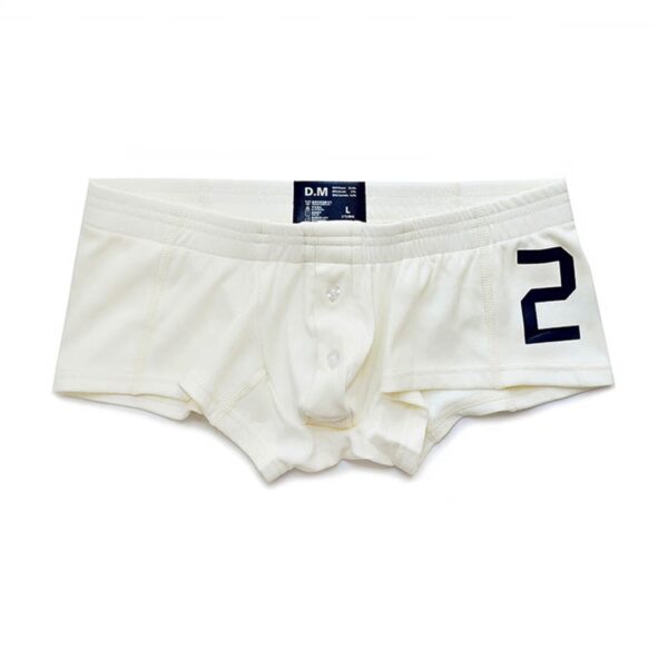 Cuecas masculina , shorts com botões, Boxers sólidos,  Gay - Image 7