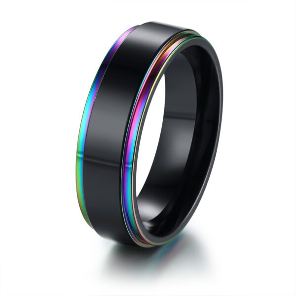 Anel orgulho gay-LGBTQ-ZORCVENS-316L, do arco-íris de esmalte de aço inoxidável para homens, lésbicas, gays - Image 3